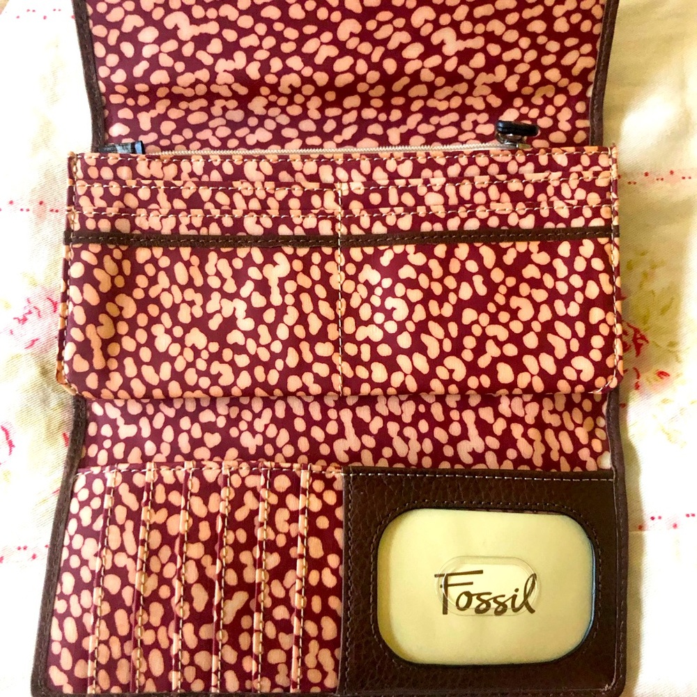 Fossil Key-Per Quilted Nylon Wallet Os - image 6